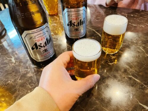 近江熟成醤油ラーメン十二分屋　ビール
